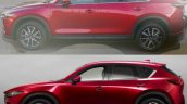 Mazda CX-8 vs. Mazda CX-5 profile spy shot