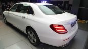 2017 Mercedes E 220 d LWB rear three quarter launched in India