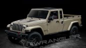 Jeep Wrangler Pickup extended cab front three quarters left side rendering