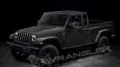 Jeep Wrangler Pickup extended cab front three quarters rendering