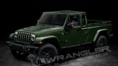 Jeep Wrangler Pickup extended cab green rendering