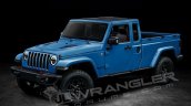 Jeep Wrangler Pickup extended cab light blue rendering