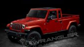 Jeep Wrangler Pickup extended cab red rendering