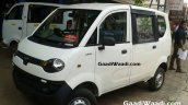 Mahindra Jeeto van front three quarter spied undisguised first time