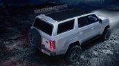 Ford Bronco 4-door rear three quarters elevated view rendering fourth image