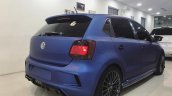 VW Polo with sports body kit and matte blue wrap rear quarter