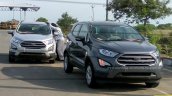 Ford EcoSport facelift spotted in Smokey Grey and Moondust silver