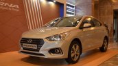 Hyundai Verna 2017 front three quarters sleek silver