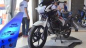 TVS Stryker 125 front three quarters view at the Nepal Auto Show 2017