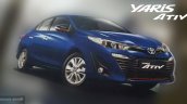 Toyota Yaris ATIV front three quarters right side leaked image