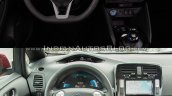 2018 Nissan Leaf vs. 2014 Nissan Leaf dashboard driver side