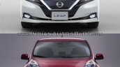 2018 Nissan Leaf vs. 2014 Nissan Leaf front