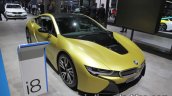 BMW i8 Protonic Frozen Yellow Edition front three quarters showcased at IAA 2017