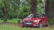 Hyundai Verna 2017 test drive review front three quarters far