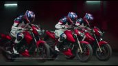TVS Apache RTR 160 and TVS Apache RTR 180 matte red action shot