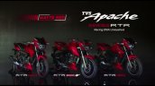 TVS Apache RTR 160 and TVS Apache RTR 180 matte red banner