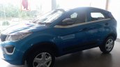 Tata Nexon spotted at dealership in base XE trim side view