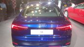 2017 Audi S5 Sportback blue rear elevated view