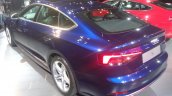 2017 Audi S5 Sportback blue rear three quarters left side elevated view