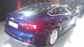2017 Audi S5 Sportback blue rear three quarters right side elevated view