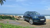 Skoda Kodiaq test drive review front angle