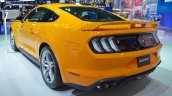 2018 Ford Mustang rear three quarters left side at 2017 Dubai Motor Show