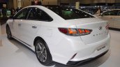 2018 Hyundai Sonata Hybrid (facelift) rear three quarters left side at 2017 Dubai Motor Show