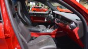 Alfa Romeo Stelvio Quadrifoglio front seats passenger side view at 2017 Dubai Motor Show