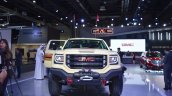 GMC Desert Fox Middle East concept front with flags at 2017 Dubai Motor Show