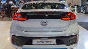 Hyundai Ioniq hybrid rear at 2017 Dubai Motor Show