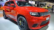 Jeep Grand Cherokee Trackhawk front three quarters at 2017 Dubai Motor Show