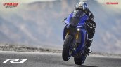 2018 Yamaha YZF-R1 Blue press action front left quarter