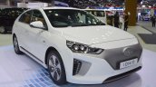 Hyundai Ioniq electric front three quarters right side at 2017 Thai Motor Expo