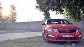 Skoda Octavia RS review test drive front angle view