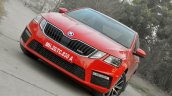 Skoda Octavia RS review test drive front view angle