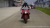 TVS Apache RR 310 first ride review action front shot