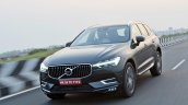Volvo XC60 test drive review front angle left front three quarters motion
