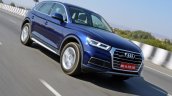 2018 Audi Q5 test drive review front action shot tilt