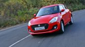 2018 Maruti Swift test drive review front angle tracking