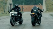 2018 Triumph Speed Triple RS teased front and rear