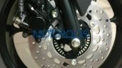 Yamaha Aerox 155 spied in India front brake
