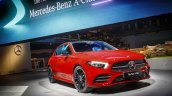 2018 Mercedes A-Class (W177) red front three quarters world premiere