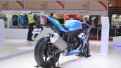 2018 Suzuki GSX-R1000R Blue rear right quarter at 2018 Auto Expo