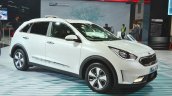 Kia Niro plug-in hybrid front three quarters at Auto Expo 2018