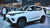 Mahindra e-KUV100 front three quarters at Auto Expo 2018