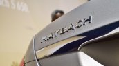 Mercedes-Maybach S 650 Saloon Maybach tailgate badge at Auto Expo 2018