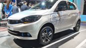 Tata Tiago EV front three quarters at Auto Expo 2018