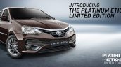 Toyota Platinum Etios Limited Edition front three quarters