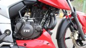 2018 TVS Apache RTR 160 4V First ride review FI engine right side