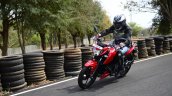 2018 TVS Apache RTR 160 4V First ride review cornering action